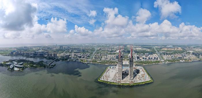这是9月6日拍摄的中国（上海）自由贸易试验区临港新片区。